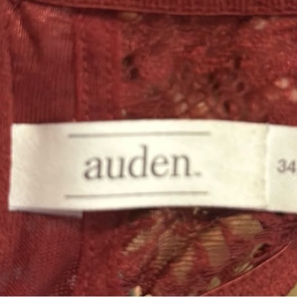 Auden Burgundy Front Close Underwire Bra 34DD - Picture 3 of 3